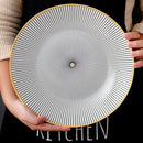 Phnom Penh Geometric Tableware Ceramic Plate Dish Porcelain Dessert Plate C