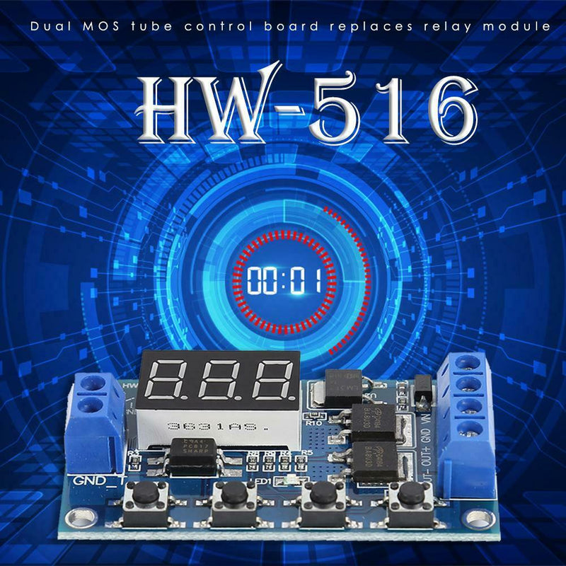 HW-516 DC 12V 24V LED Time Delay Relay Trigger Cycle Timer Switch Module