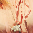 New Lady Charm Golden Rhinestone Elephant Pendant Necklace Long Sweater Chain OZ