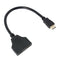 HDMI Male To Dual Twin HDMI Female 1 to 2 Way Splitter Adapter Cable For YNJ