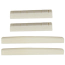 2x 80mm Bone Saddle + Slotted Nut 52mm Replacement for Classical Guitar Accs