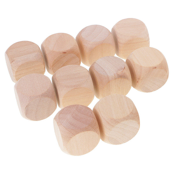 10 Pieces of Transparent Dice Set of 3cm D&D MTG Board Games Beige