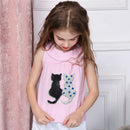 Cat Design Reversible Change color Sequins Sew On Patches For Clothes DIY XUZ