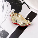 Fashion Women Red Lips Brooch Pin Collar Decoration Badge Corsage Jewelry GS Gw