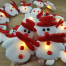 Christmas Bedroom Decorative Lights Cute Plush Snowman LED String Lights A