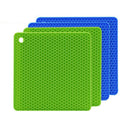 New Pot Holders Set of 4PCS Silicone Trivets Multi-Purpose Hot Pads Useful CVJ