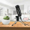 USB Microphone Wired Condenser Mic with Tripod Stand for PC Laptop Gaming bs