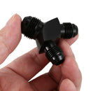 AN8 To AN6 X 2 Aluminium Y Block Adapter Fittings Parallel Exit