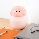 Mini Waste Bin Rolling Cover Desktop Garbage Paper Basket Table Trash Home