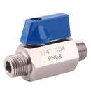 Stainless Steel Ball Valve - 1/4 Inch NPT Thread Male Small Mini Ball Valve L2K1