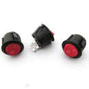 3x Mini Rocker Switch Round Red Car Boat 2 Pin SPST Power ON-OFF 12V 125V 250V X