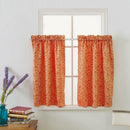 3Pcs Red Rod Pocket Short Tier Curtains Panels Half Drapes for Bathroom