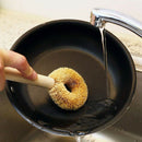 Natural fiber Pot Brush With A Wooden Handle&Hang Rope Kitchen Pans Dishes  Q8M5
