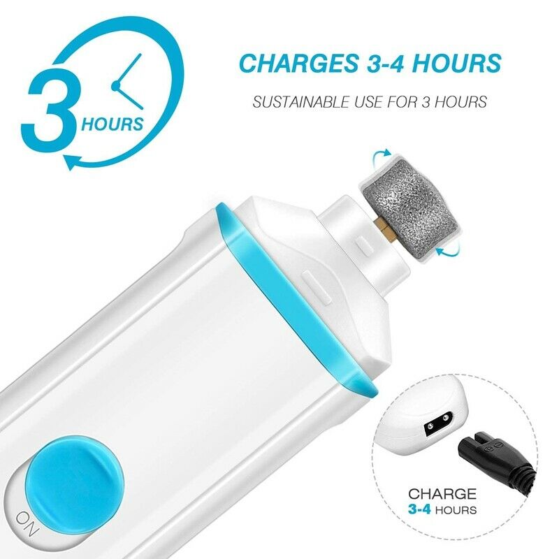 2X(Pet Nail Grinder, Electric Dog Nail Grooming Tool With Clippers Claw Car