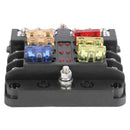 6 Way Fuse Box Standard Blade Fuse Holder with Negative Bus for Car Boat