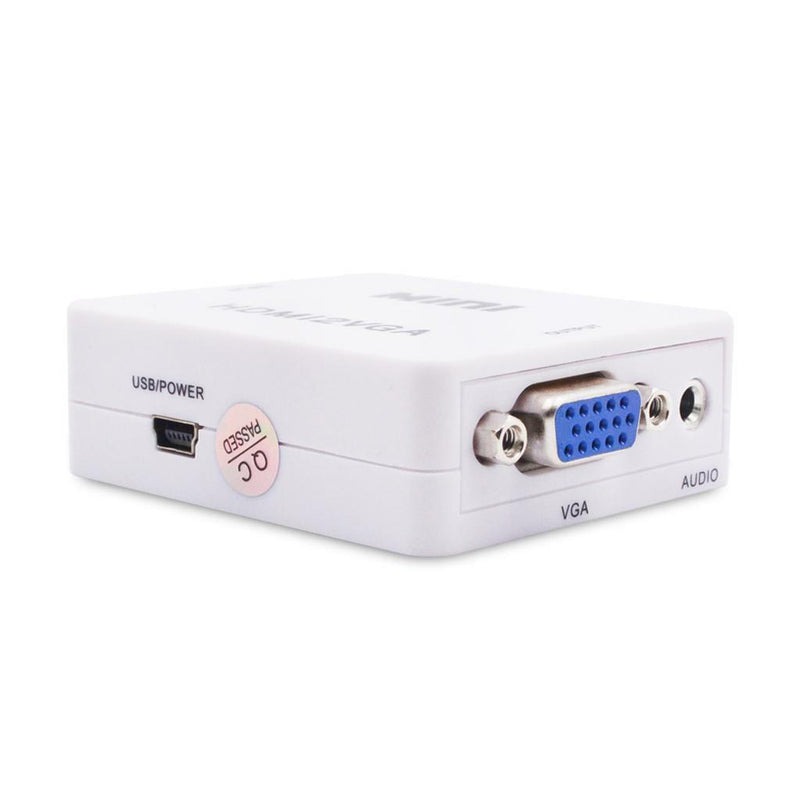 1080P Full HD Mini HDMI To VGA Audio Video Converter Adapter With USB Cable