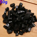 50g Natural Black Tourmaline Crystal Mineral Specimen Rough Rock Healing Stone