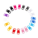 40pcs 10mm Mixed Curved Side Release Plastic Buckle for Paracord Bracelet