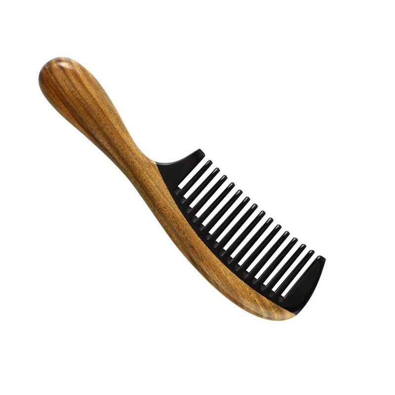 Handmade 100% Natural Green Sandalwood Hair Combs - Anti-Static Sandalwood  T7S9