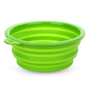 Bowl Feeder Foldable Silicone green for Dog Cat Pet V7R6