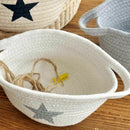 Washable Plant Basket Storage Office Sundries Cotton Thread Handmade Knitti L4G3
