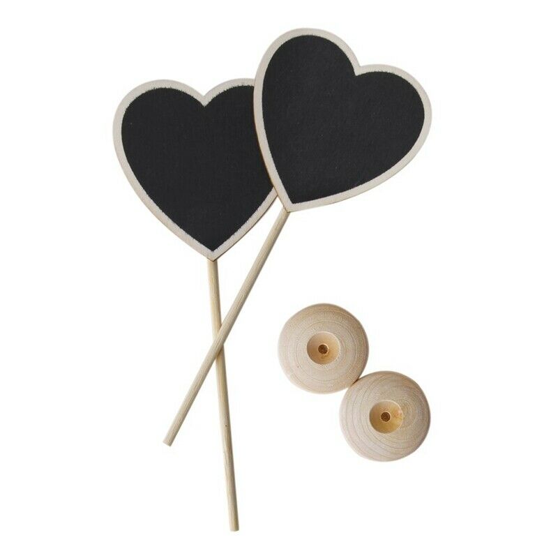 1 piece Wood Heart-shaped Small blackboard O7X2