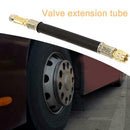 140mm Flexible Hose Car Wheel Valve Stem Tire Valve Extension w/ Steel Cap
