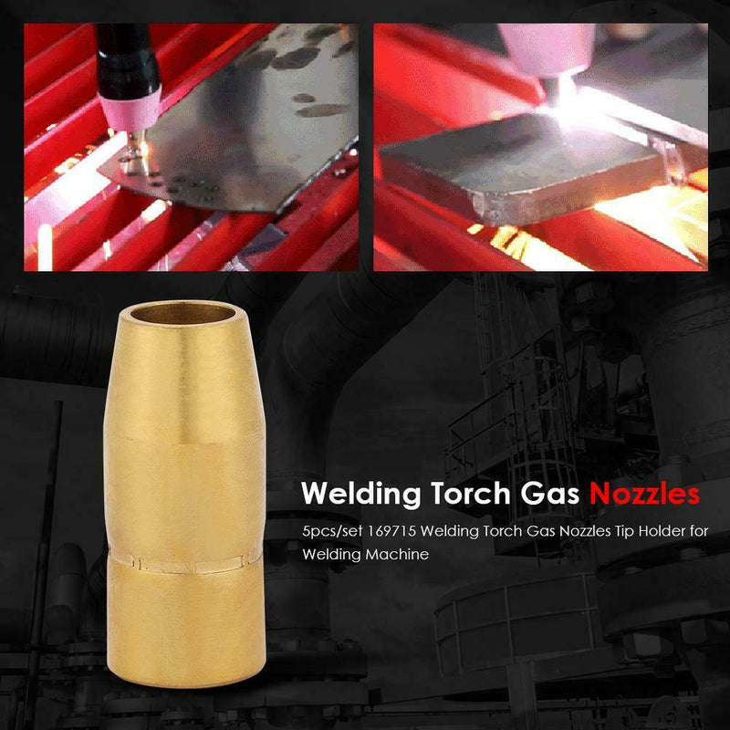 5pcs/set 169715 Welding Torch Gas Nozzles Tip Holder for Welding Machine