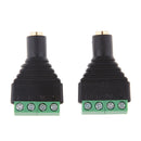 2 Pieces Terminal Connector 1/8 "Stereo TRRS Female To Balun Connector