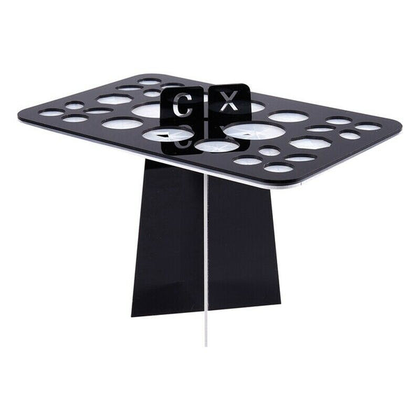 Acrylic Makeup brush drying rack dry brush holder (Black + White) G7B5