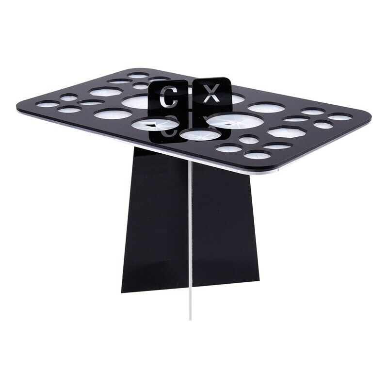 Acrylic Makeup brush drying rack dry brush holder (Black + White) G7B5