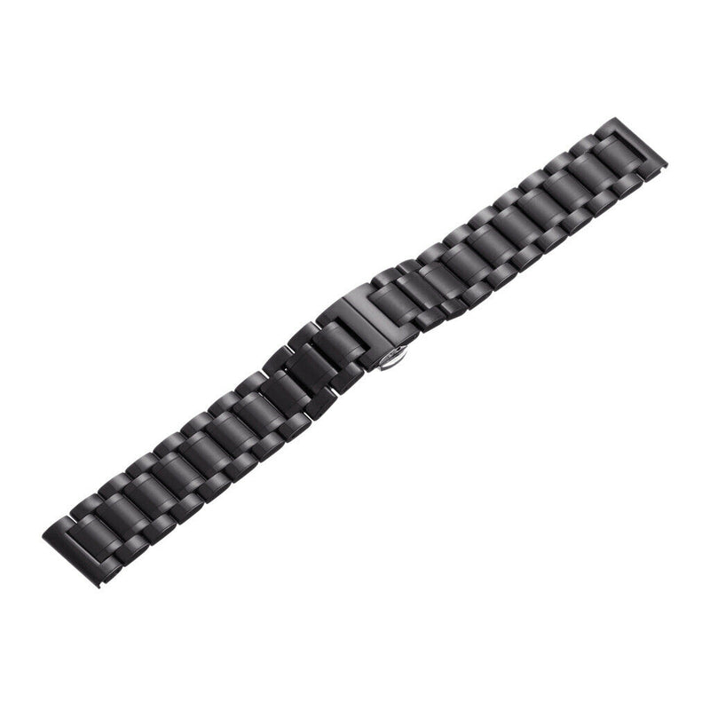 Stainless Steel Wristband & Butterfly Closure for HUAWEI Watch Black