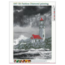 5D DIY Diamond Lighthouse Diamond Painting Cross Stitch Seaside House Round