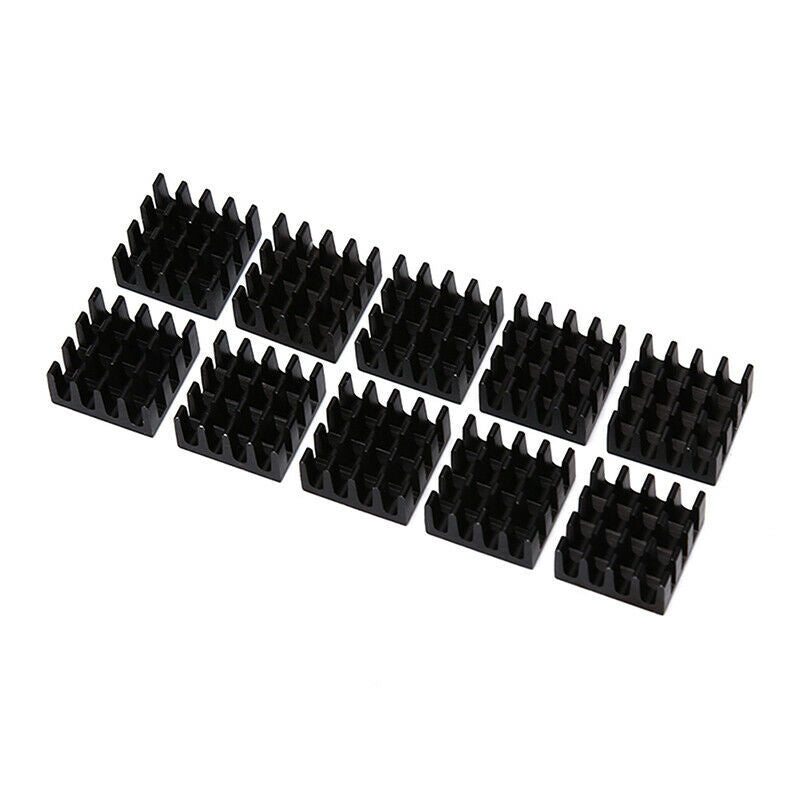 10Pcs Aluminum Heat Sink 14x14x8mm High Quality Heatsink Black Radiator Cool Nw