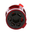 7-Way Round To 4 Pin Flat Trailer Wire Light Power Adapter Plug with Dust Cap