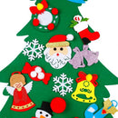 Kids Felt Christmas Tree with Ornaments Xmas Gift DIY Door Wall Hanging Dec