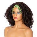 For Women Curly Wig Full Wrap Daily Synthetic Hair Black With Headband Party