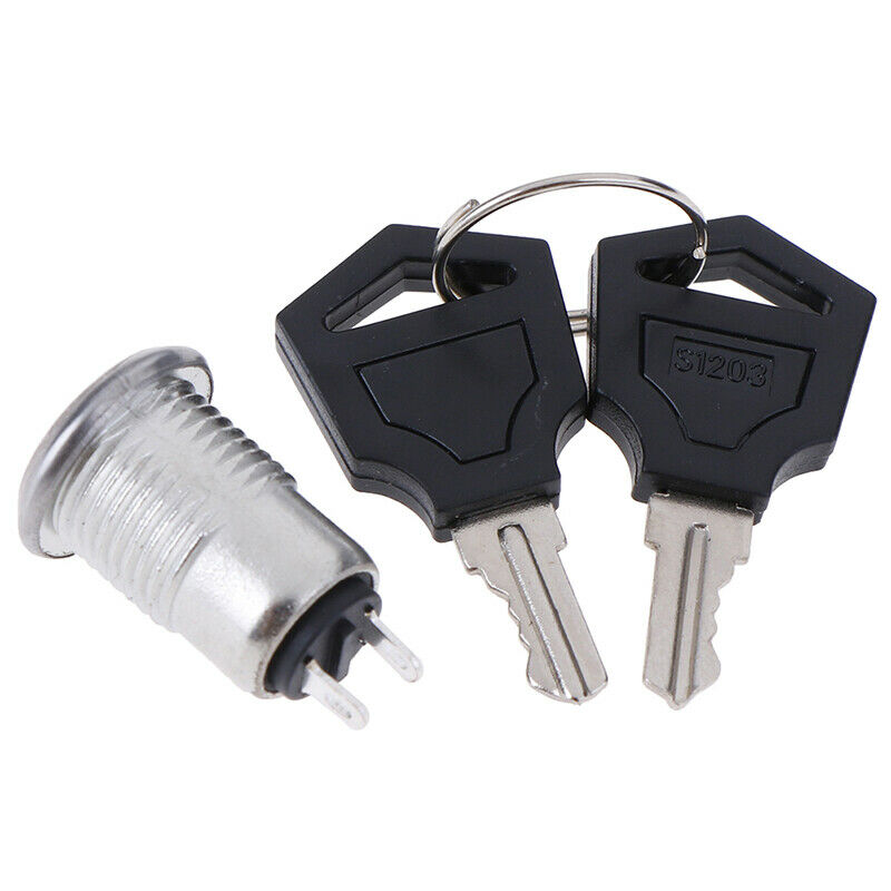 1pc 12mm Mini Key Switch ON/OFF Lock Switch KS-02 KS02 Electronic Switch 3A  Kw