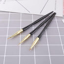 Pointed Nail Art Pen Crystal Carved UV Gel Pen Nail Decoration Tool (Black) A