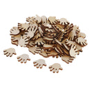 100 Pieces MDF Wood WOODEN Hand Shapes 18mm cut wood cutouts crafts blank