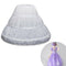 White Children Petticoat A-Line 3 Hoops One Layer Kids Crinoline Lace Trim  Y5U1
