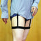 Men's Shirt Stays Holders Elastic Garter with Non-slip Locking Clamps Black
