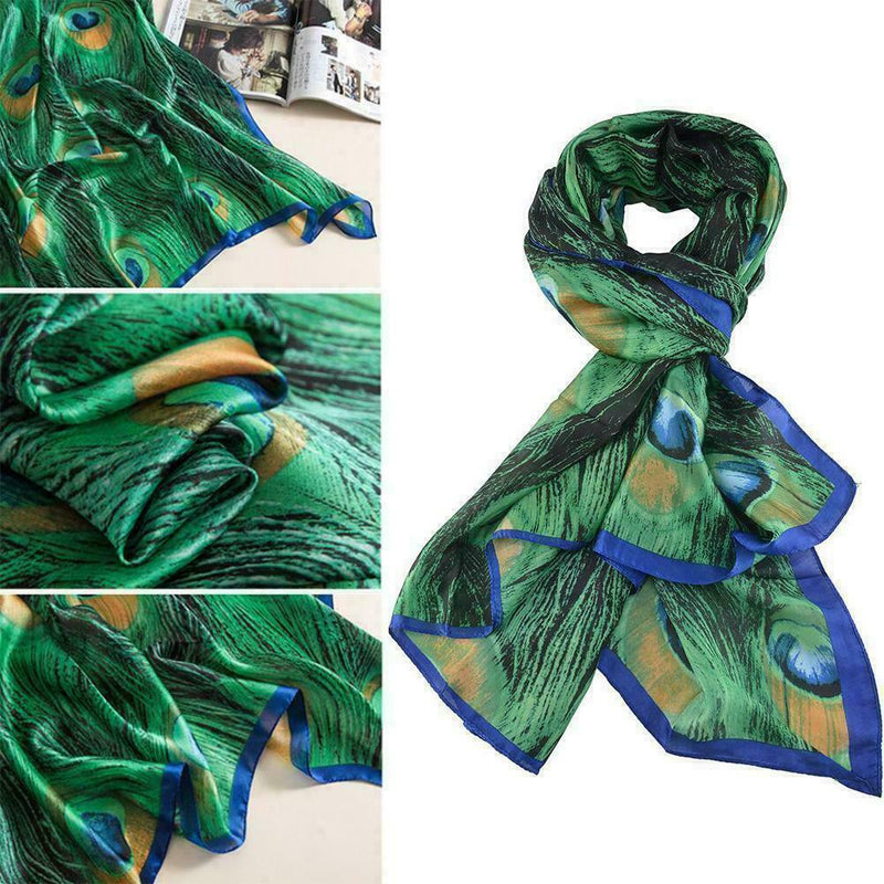 Women's Soft Peacock Long Scarf Wrap Shawl Beach Towel Fashion Lot K3L9