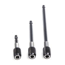 3Pcs/Set Magnetic Screwdriver Extension Bit Quick Release 1/4 Hex Shank Too