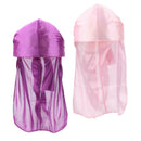 2x Unisex Trendy Color Du-Rag Wave Cap Durag Headwrap with Long Straps