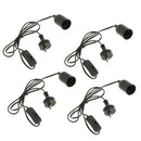 4x E27 Light Bulb Socket Lamp Holder AU Plug Power Cord Adapter with Switch