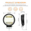 1Pc 5" 72W LED Work Light Spot Beam Driving Fog Lamps For ATV Off-road Car JC&M