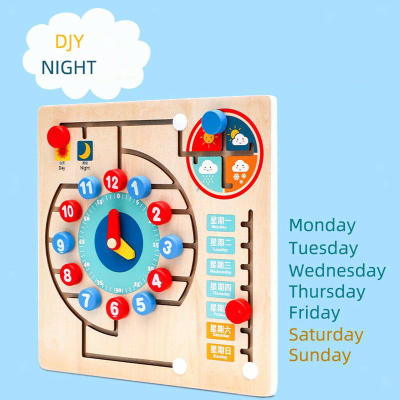 Montessori Toys Kids Educational Toys Wooden Toys Teaching Time Number