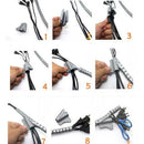Cable Tidy Kit PC TV Wire Organizer Wrap Tool Spiral Office Home 6.6ft White