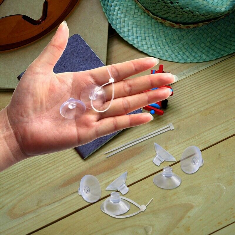 20 Pack Suction Cups with Pieces Adjustable Zip Ties for Aquarium Fish Tank S3W5